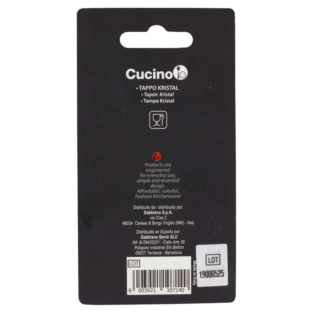 Cucino io Bevi & Conserva Tappo Kristal 2 pz