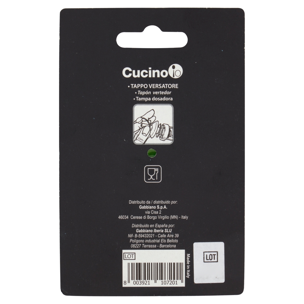 Cucino io Bevi & Conserva Tappo Versatore 2 pz
