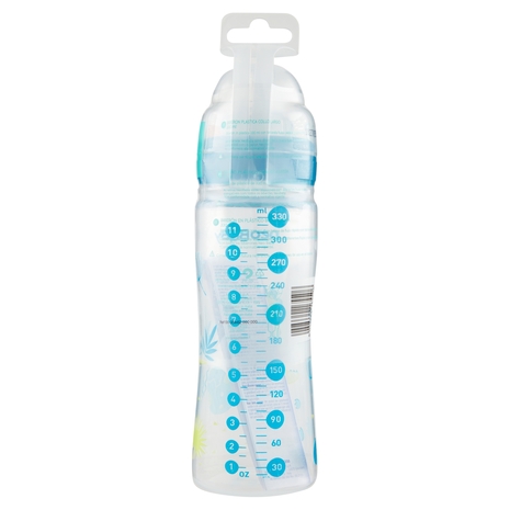 neo Baby Biberon Plastica Collo Largo 330 ml 4m+ Dino Blu