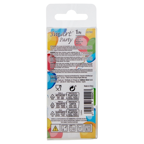 Smart Party Candelina Numerale 0 1 pz