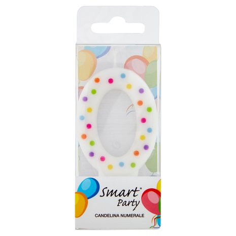 Smart Party Candelina Numerale 0 1 pz