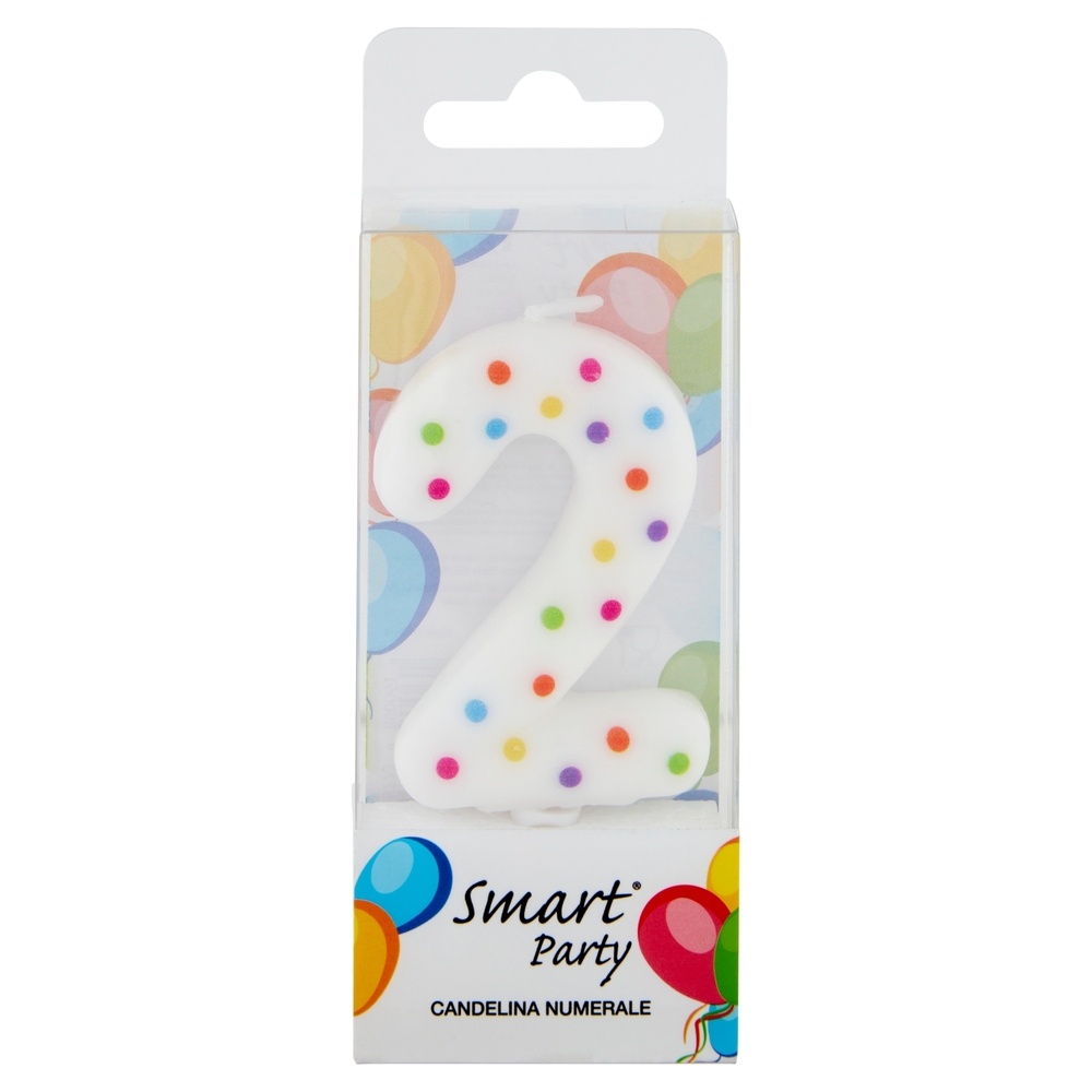 Smart Party Candelina Numerale 2 1 pz