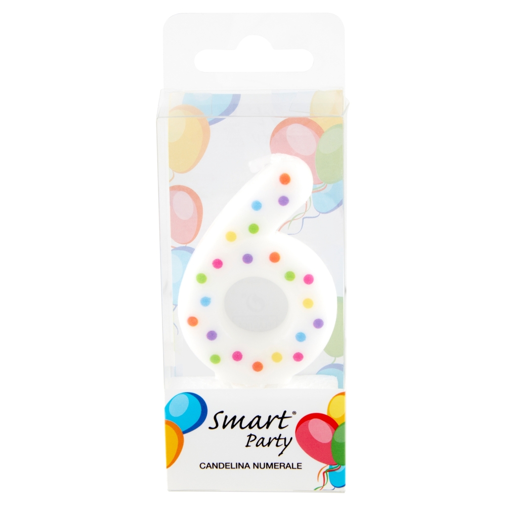 Smart Party Candelina Numerale 6 1 pz