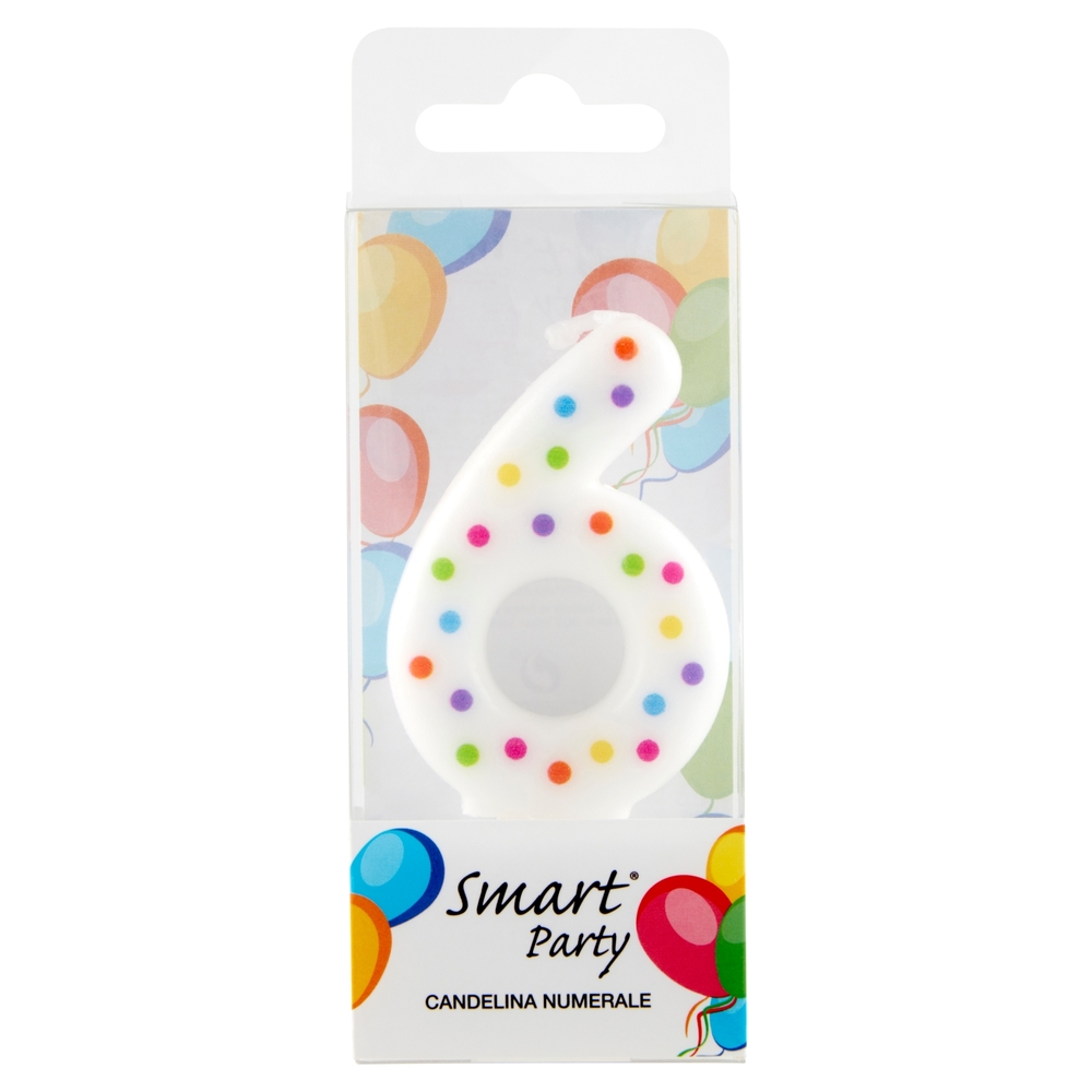 Smart Party Candelina Numerale 6 1 pz
