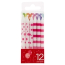 Smart Party Candele Riga/Pois Bambina 12 pz