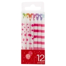 Smart Party Candele Riga/Pois Bambina 12 pz