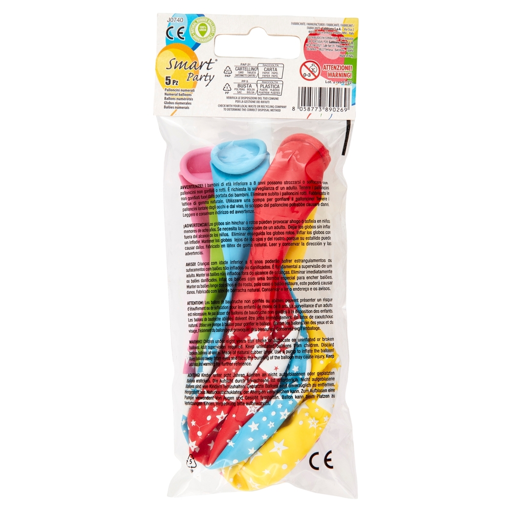Smart Party Palloncini N.1 5 pz
