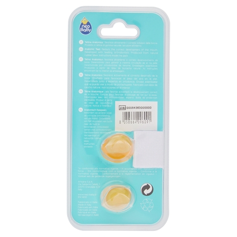 neo Baby Light Succhietto Anatomico in Caucciù Naturale 12m+ 2 pz