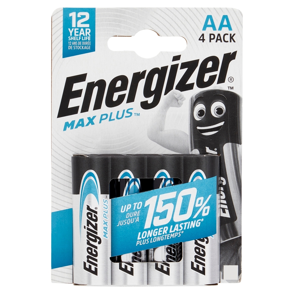Energizer Max Plus AA Alkaline 4 pz