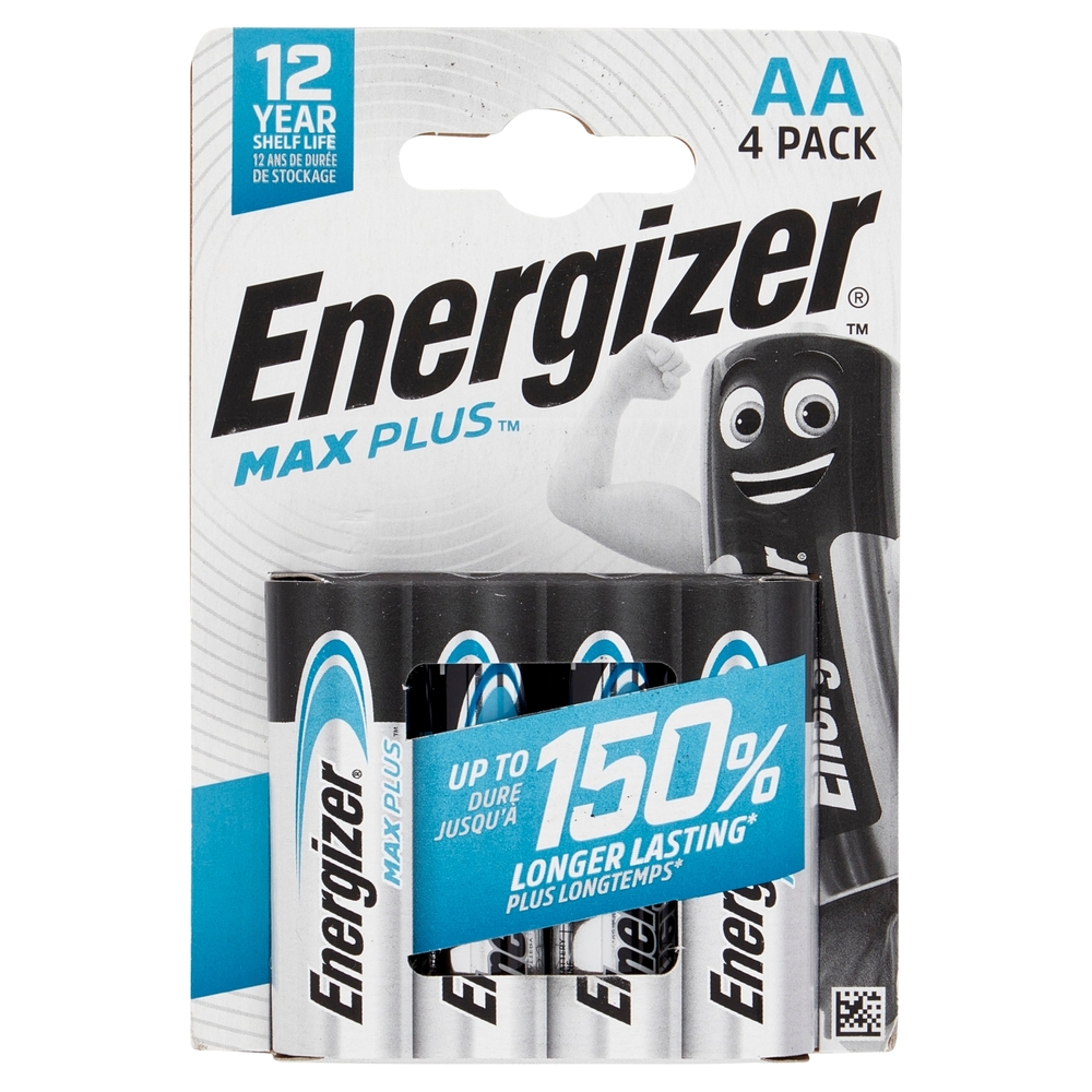 Energizer Max Plus AA Alkaline 4 pz