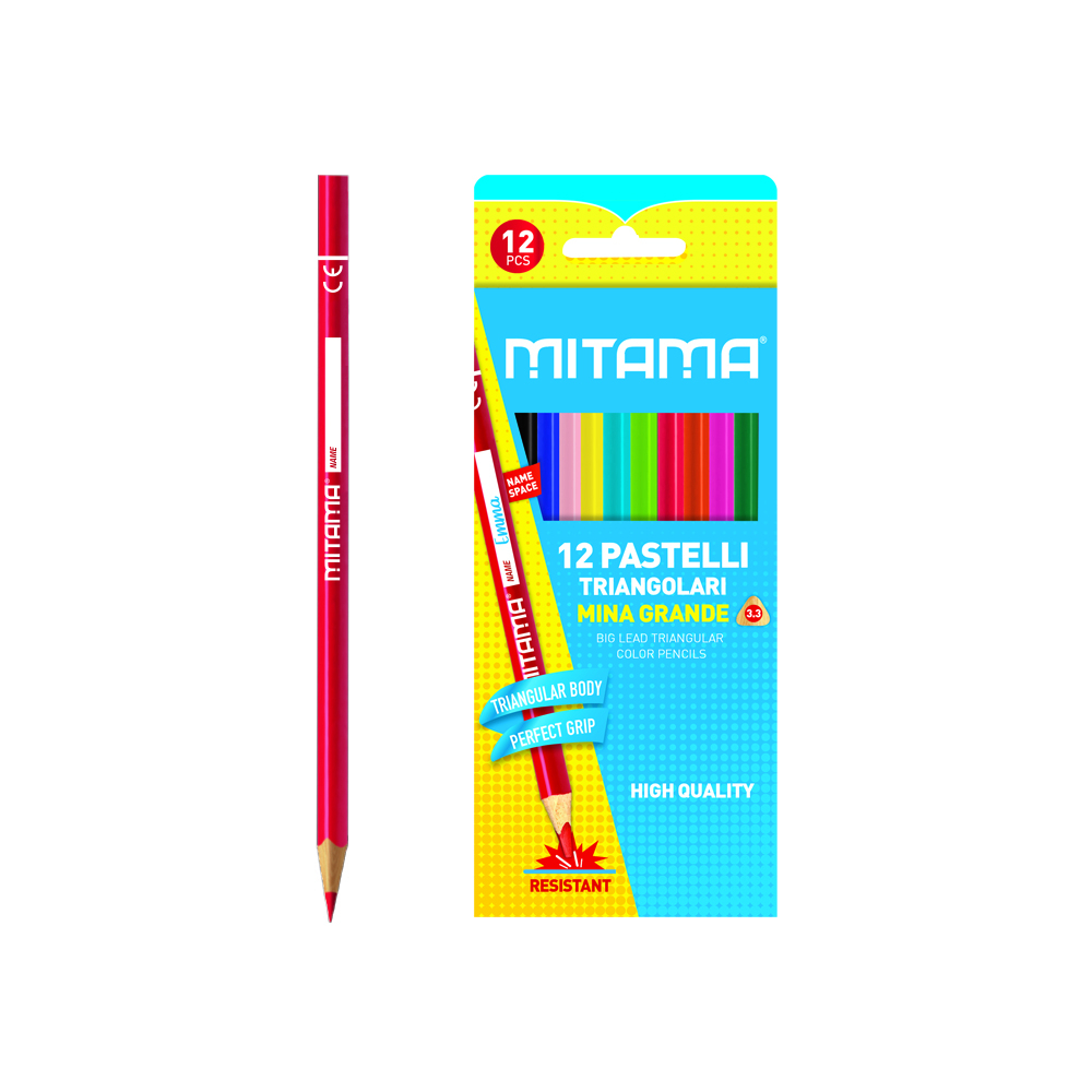 Pastelli Triangolari Mina Grande, 12 pezzi