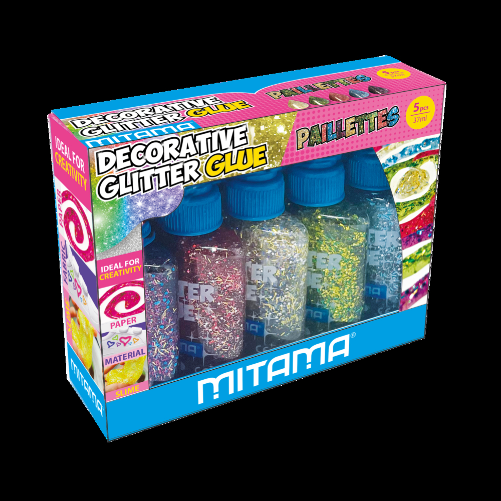 Colla Glitterata Effetto Rilievo, 5 pezzi