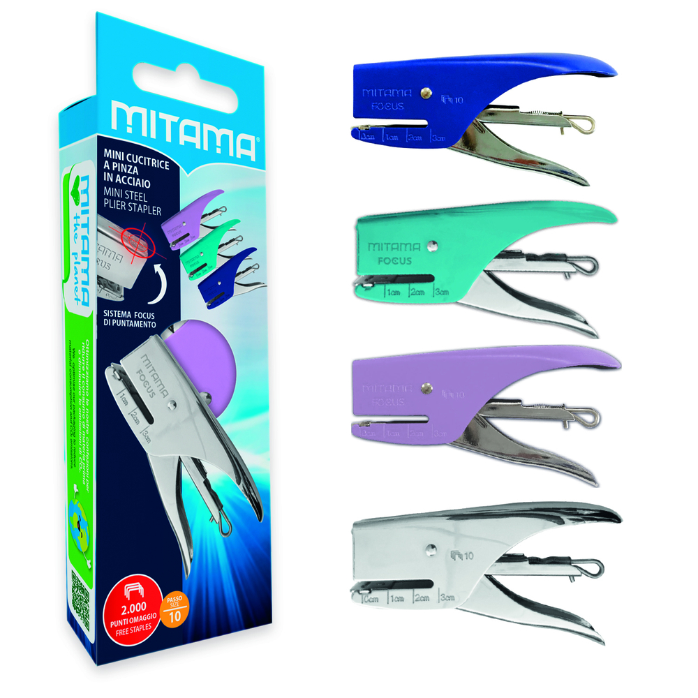 Mini Cucitrice a Pinza in Acciaio con Punti, 1 pezzo