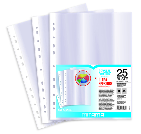 Buste di Plastica con Fori, 25 Pezzi