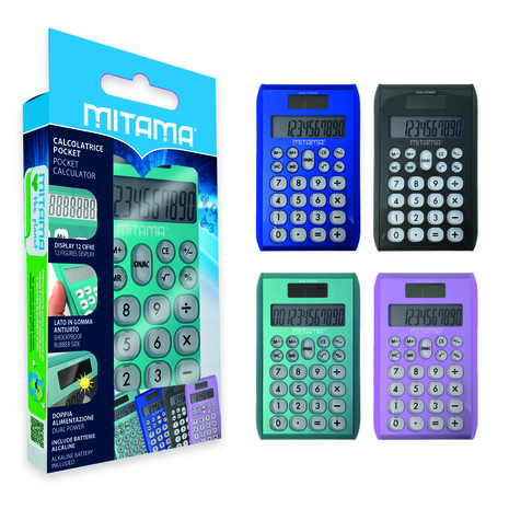 Calcolatrice Tascabile con Batterie Incluse