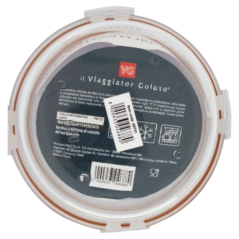 Contenitore Rotondo in Vetro 800 ml Il Viaggiator Goloso