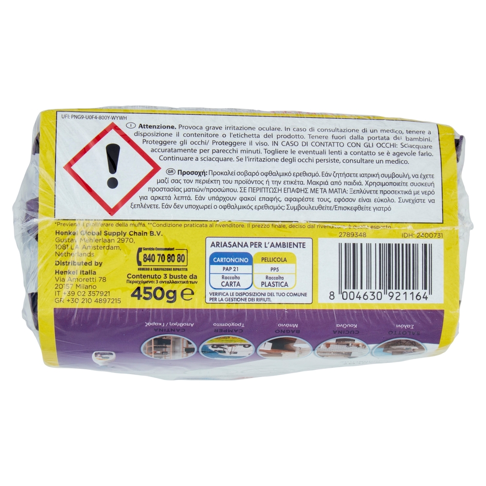 ARIASANA Ricarica Lavanda 2+1 busta 450 g