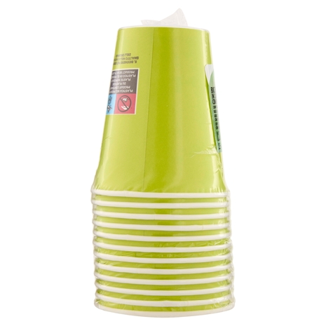 Smart Ecotable Bicchieri in Cartoncino Compostabile 25 cl Green Anis 12 pz