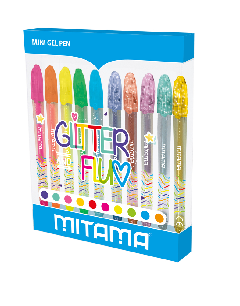 Penne Sfera Glitter, 10 Pezzi