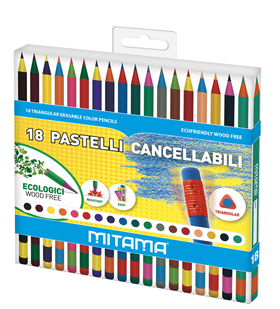 Pastelli Cancellabili, 18 Pezzi