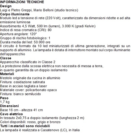 Lampada Filo Rosso