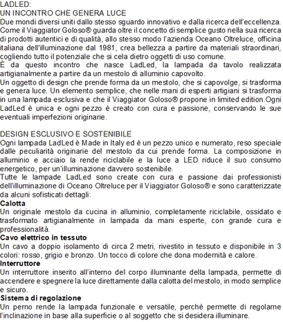 Lampada Filo Rosso