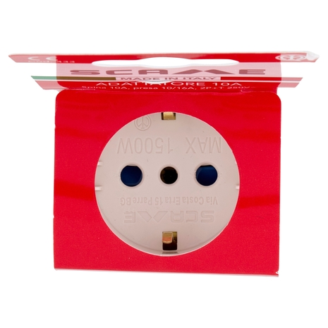 Scame Adattatore 10A Spina 10A, presa 10/16A, 2P+T 250V