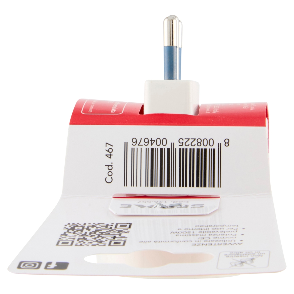 Scame Adattatore Multiplo 10A Spina e 2 prese 10A, 1 presa 10-16A, 2P+T 250V