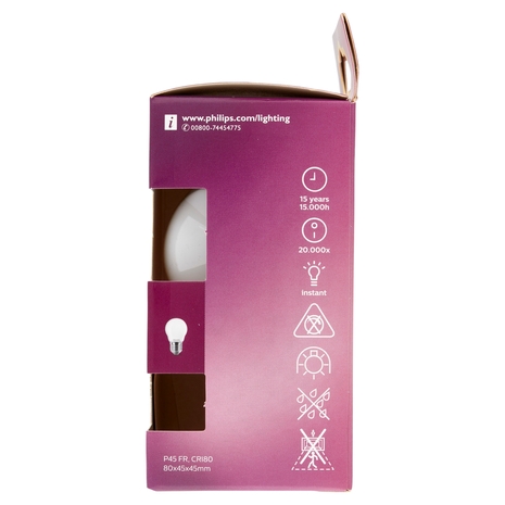Philips Led sfera vetro 40W E27 2700K