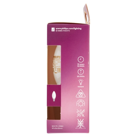 Philips Led candela vetro 40W E14 2700K