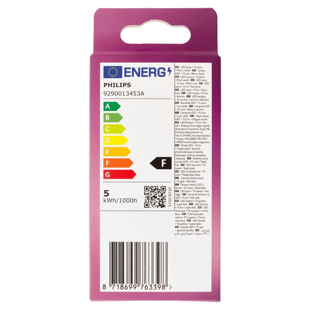 Philips Led candela vetro 40W E14 2700K