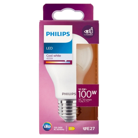 Philips Led goccia vetro 100W E27 4000K