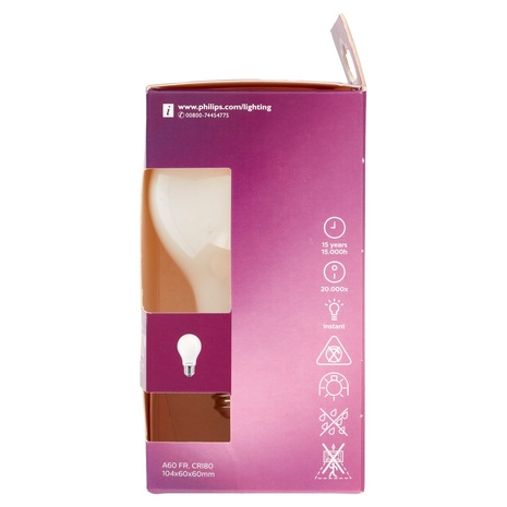 Philips Led goccia vetro 100W E27 4000K