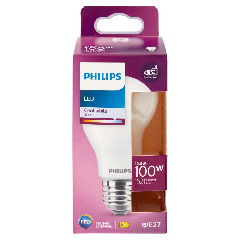 Philips Led goccia vetro 100W E27 4000K