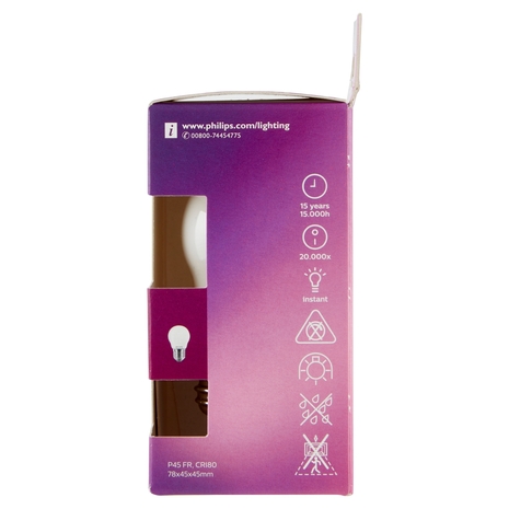 Philips Led sfera vetro 60W E27 4000K non dim