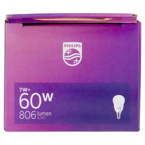 Philips Led sfera 60W E14 2700K non dim