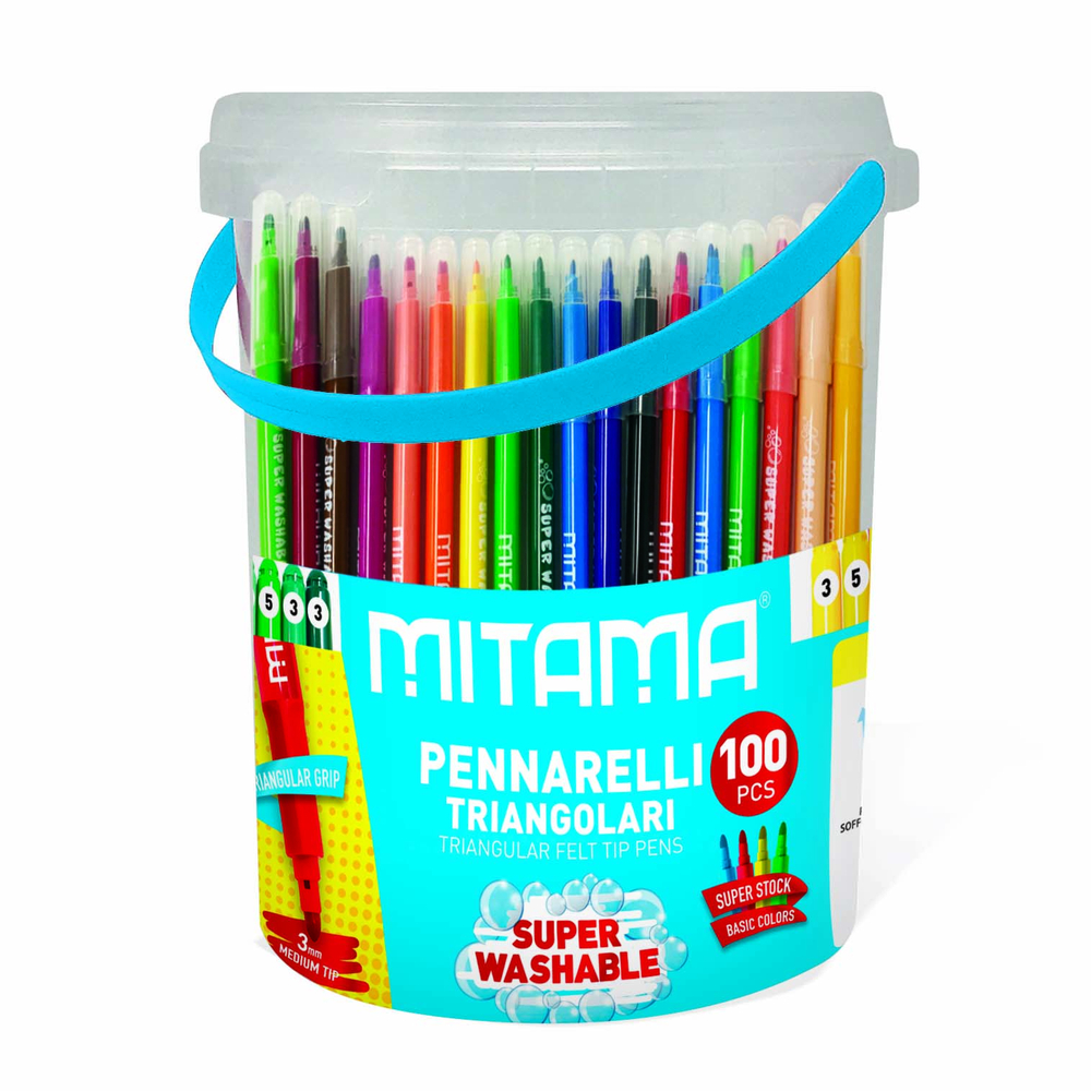 Pennarelli Jumbo Lavabili, 1 confezione da 50 Pezzi