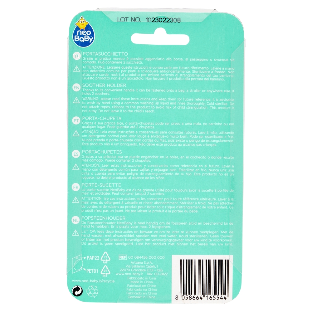 neo Baby Portasucchietto Azzurro 0m+