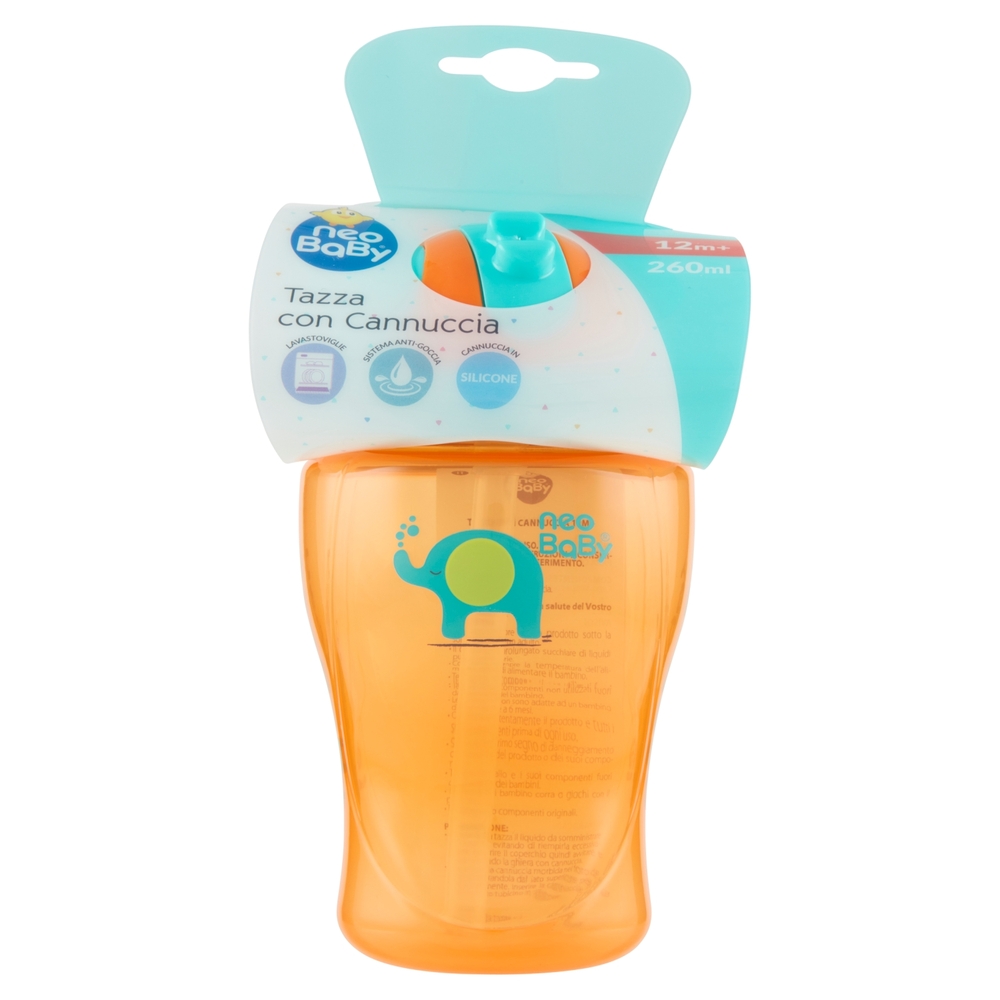 neo Baby Tazza con Cannuccia 260 ml 12m+