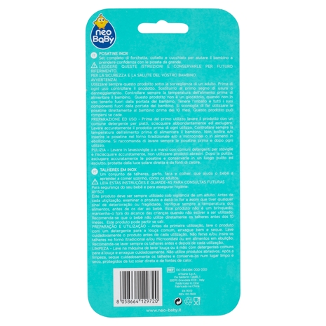 neo Baby Set Posatine Inox 18m+