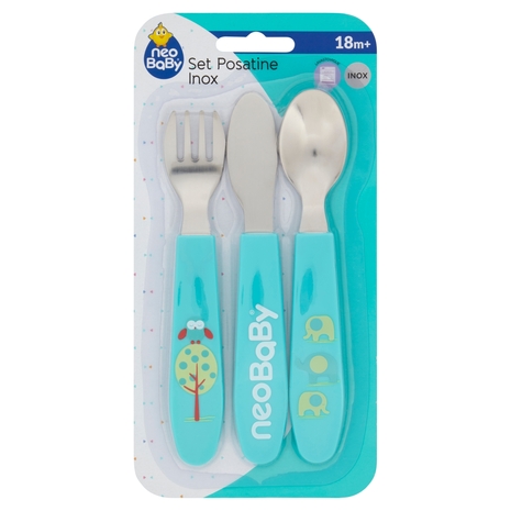 neo Baby Set Posatine Inox 18m+