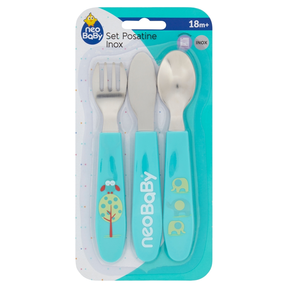 neo Baby Set Posatine Inox 18m+