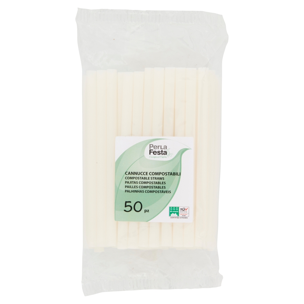 PerLa Festa ComposTable Cannucce Compostabili 50 pz