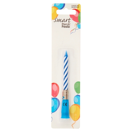Smart PerLa Festa Candelina Musicale azzurra 1 pz