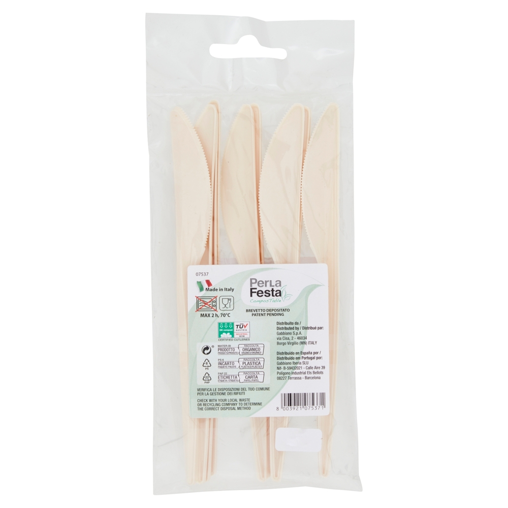 PerLa Festa ComposTable Coltelli Compostabili 10 pz
