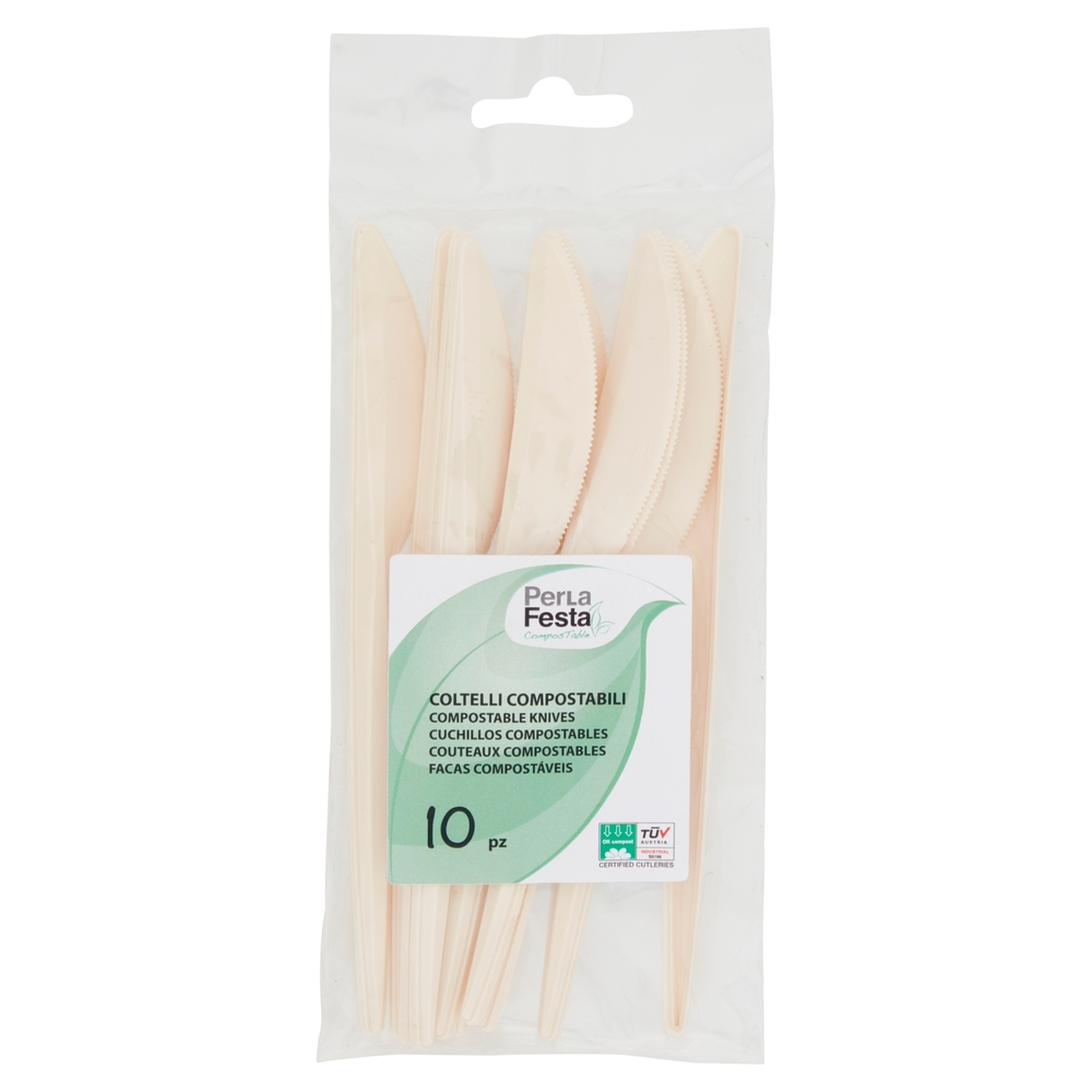 PerLa Festa ComposTable Coltelli Compostabili 10 pz