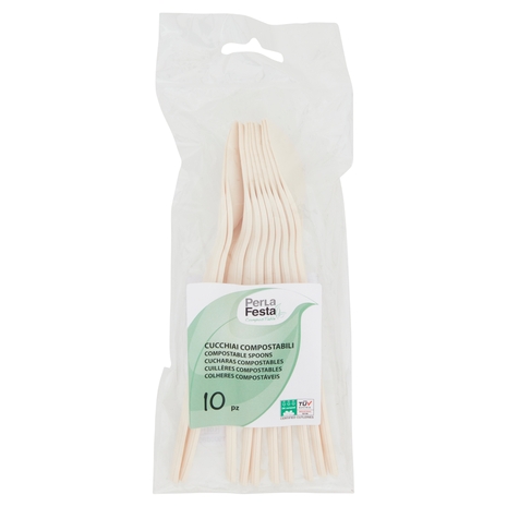 PerLa Festa ComposTable Cucchiai Compostabili 10 pz