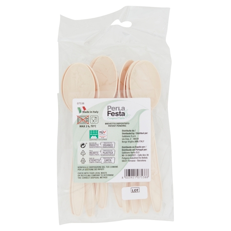PerLa Festa ComposTable Cucchiaini Compostabili 10 pz