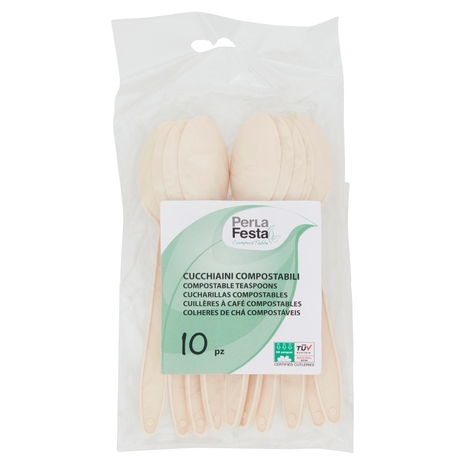 PerLa Festa ComposTable Cucchiaini Compostabili 10 pz