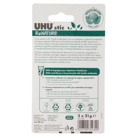 UHU Stic ReNature 2 x 21 g